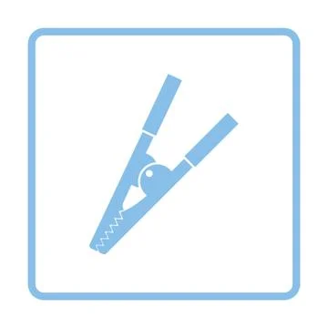 Crocodile clip icon Stock Illustration