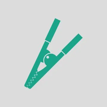 Crocodile clip icon Stock Illustration