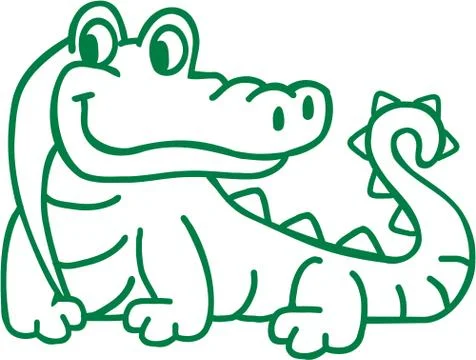 Crocodile Comic Stock Illustration