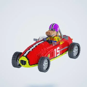 Crocodile driving classic car Stock Illustration