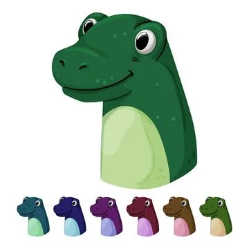 Crocodile hand puppet cartoon vector graphic Stock Illustration