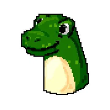 Crocodile hand puppet game pixel art vector illustration 스톡 일러스트