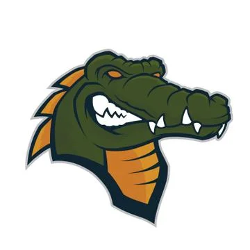 Crocodile head mascot Stock Illustration