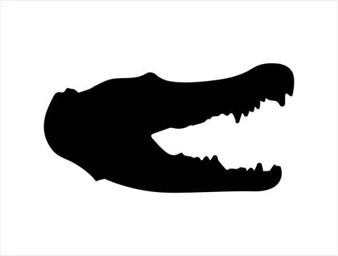 Crocodile head silhouette vector art Stock Illustration