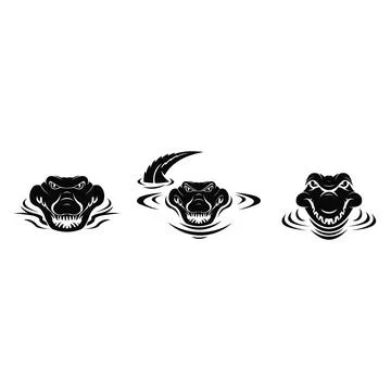 Crocodile head vector icon Stock Illustration