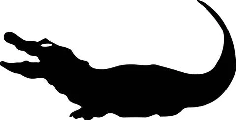 Crocodile icon on white background Stock Illustration