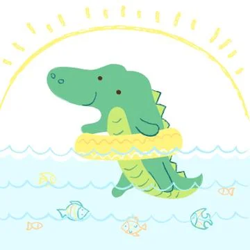 Crocodile illustration Stock Illustration