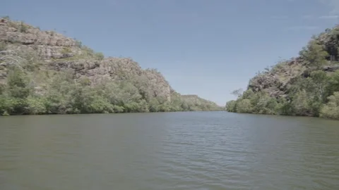 Crocodile infested river in Northern territory river Video stock 264996300
