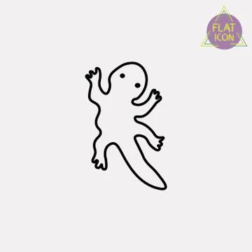 Crocodile line icon Stock Illustration