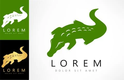 Crocodile logo vector. Alligator design illustration. Stock Illustration