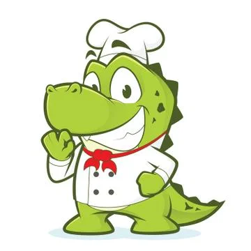 Crocodile or alligator chef Stock Illustration