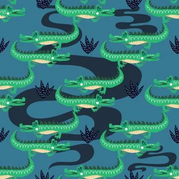 Crocodile pattern Stock Illustration