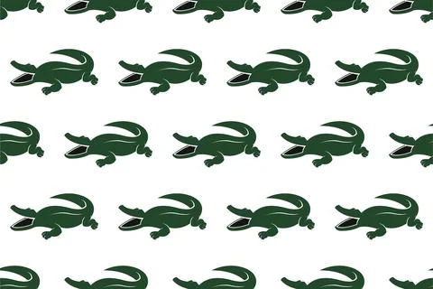 Crocodile seamless pattern background template Stock Illustration