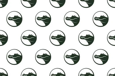 Crocodile seamless pattern background template Stock Illustration