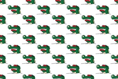 Crocodile seamless pattern background template Stock Illustration