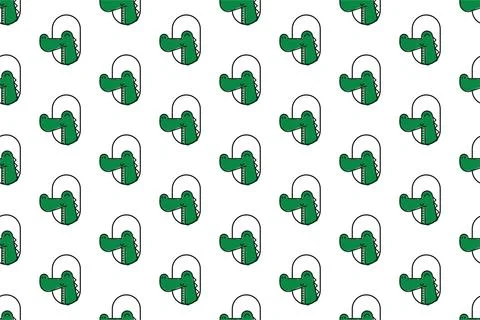 Crocodile seamless pattern background template Stock Illustration