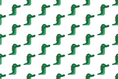 Crocodile seamless pattern background template Stock Illustration