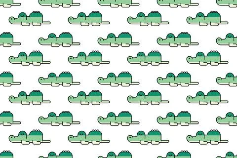 Crocodile seamless pattern background template Stock Illustration