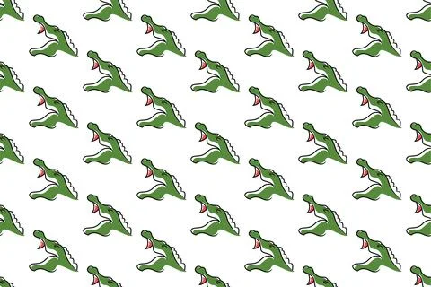 Crocodile seamless pattern background template Stock Illustration