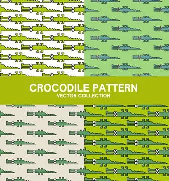 Crocodile seamless pattern Stock Illustration