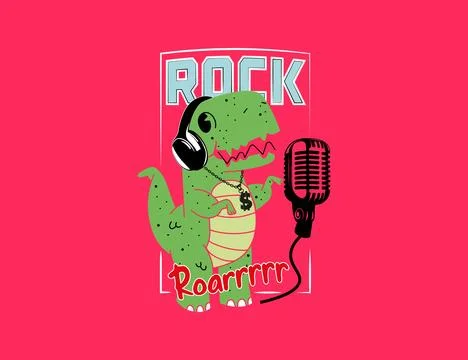 Crocodile skating cartoon vector design for t shirt, hoodies, banner, poster Stock Illustration