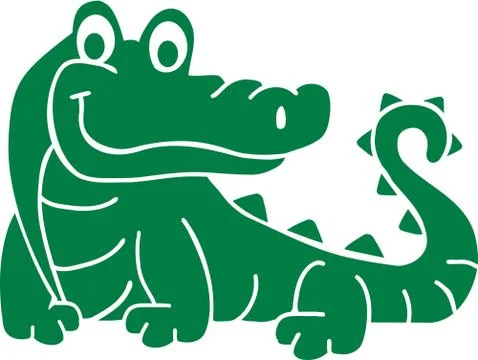 Crocodile Smiling Stock Illustration