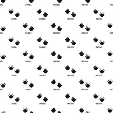 Crocodile step pattern seamless vector Stock Illustration