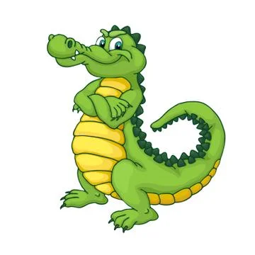 Crocodile vector illustration Illustrazione stock