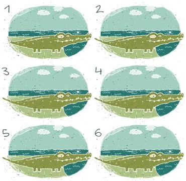 Crocodile Visual Game Stock Illustration