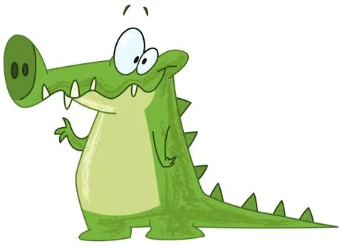 Crocodile waving Stock Illustration