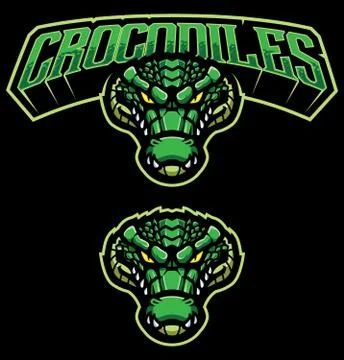 Crocodiles Mascot Logo Stockillustratie