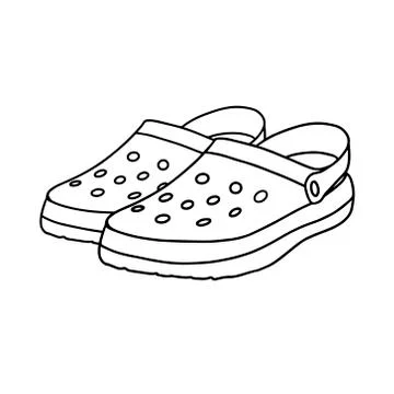 Crocs. Beach sandals.vector illustration Stock Illustration