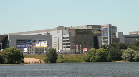 Crocus City Hall in Moscow, Russia, 2015. Stock Footage 59659285
