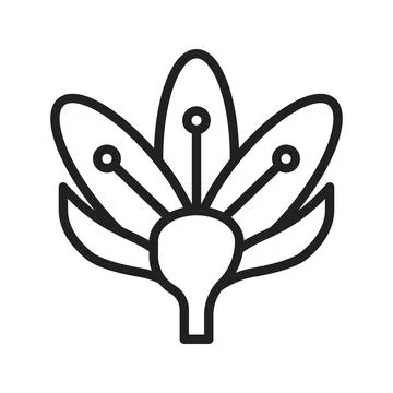 Crocus Icon Image. Stock Illustration