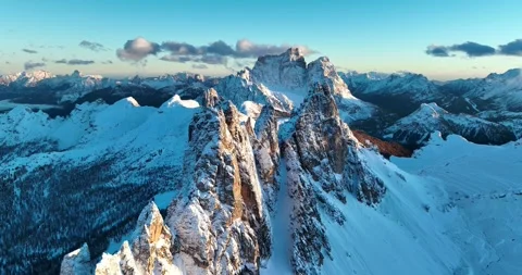 Croda da Lago and mount Pelmo - The white mountain Video stock 275337074