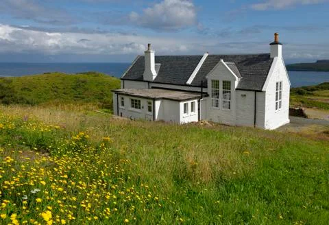 The Crofters House Crofter House at Dunan Isle of Sky Inner Hebrides Northwest Stock Photos