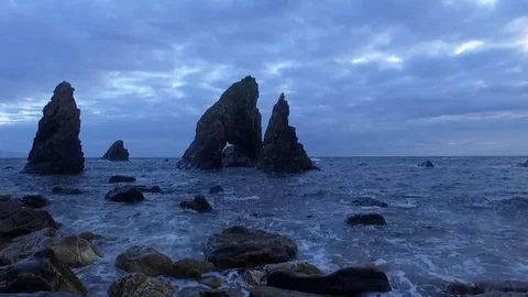 Crohy head sea stack Stock Footage 111164829