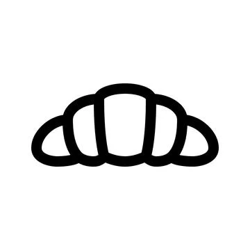 Croisant outline icon. Vector graphics Stock Illustration