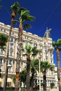Croisette promenade in cannes Stock Photos