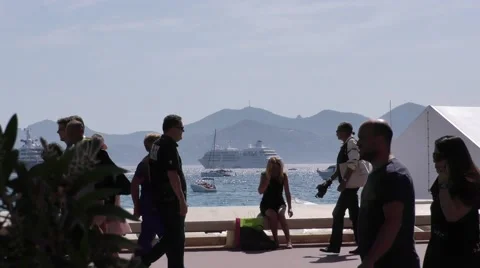 Croisette Promenade Stock Footage 54642266