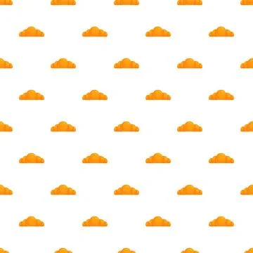 Croissant bread bakery seamless pattern design background Stock Illustration