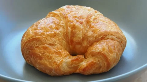 Croissant bread Stock Footage 166798545