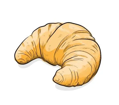 Croissant Bread Stock Illustration