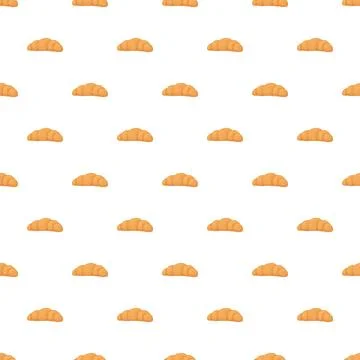 Croissant bread pattern seamless background illustration Illustrazione stock