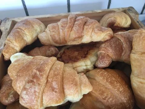 Croissant bread Stock Photos