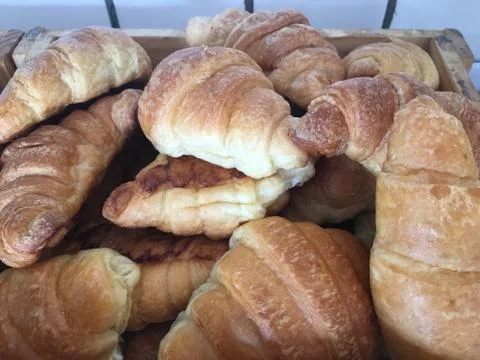 Croissant bread Stock Photos