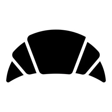 Croissant bread vector glyph Icon. Simple Creative vector Line Icon Stock Illustration