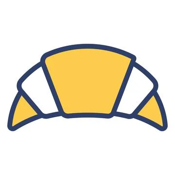 Croissant bread vector Line Icon. Simple Creative vector Line Icon Stock Illustration