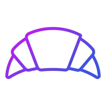 Croissant bread vector Line Icon. Simple Creative vector Line Icon Stock Illustration