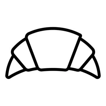 Croissant bread vector Line Icon. Simple Creative vector Line Icon Stock Illustration